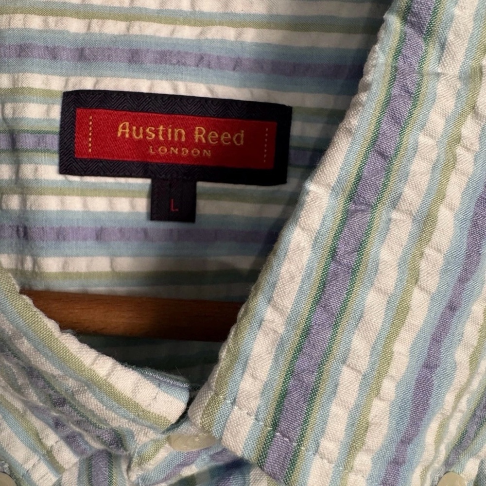 Austin Reed Striped Button-Down Shirt - Picture 2 of 9